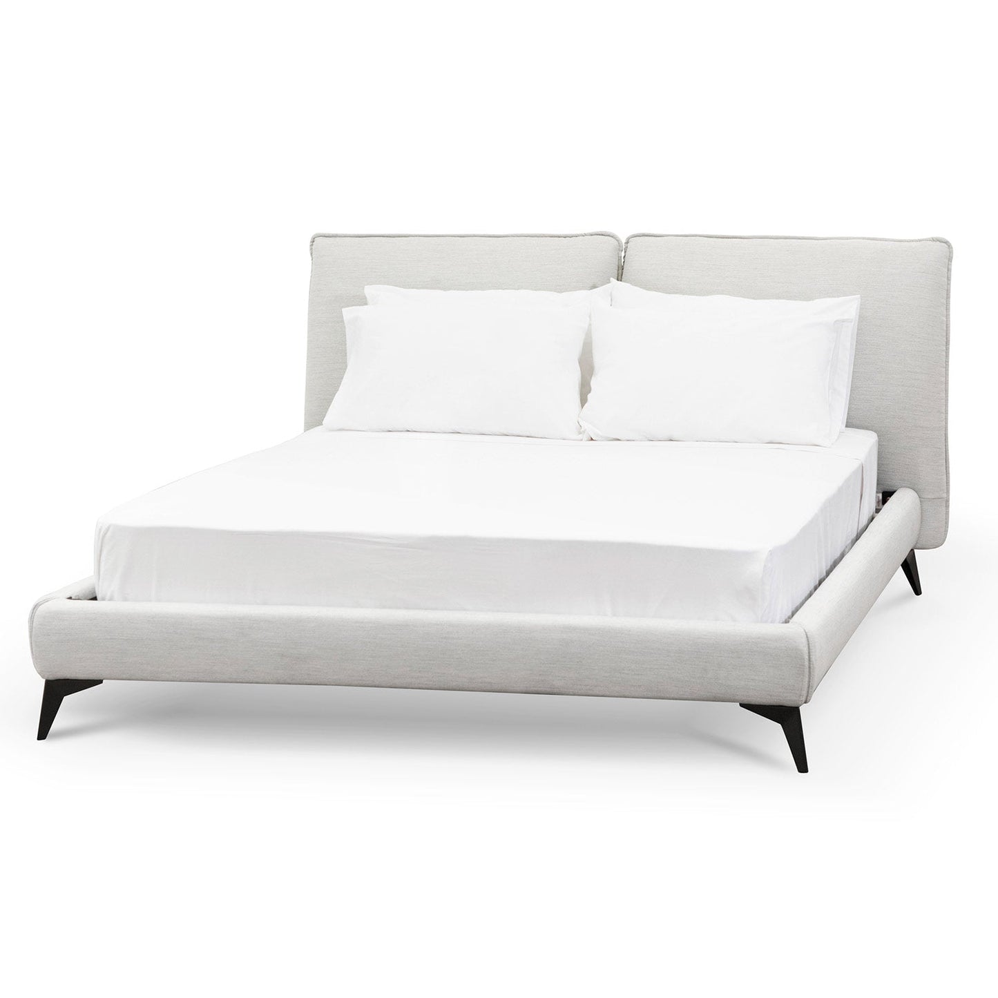 CBD8392 YO FABRIC KING BED PEARL GREY