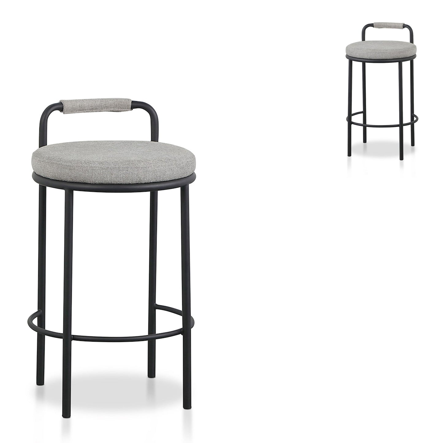 CBS8461 FHX2 65CM BAR STOOL COASTAL LIGHT GREY (SET OF 2)