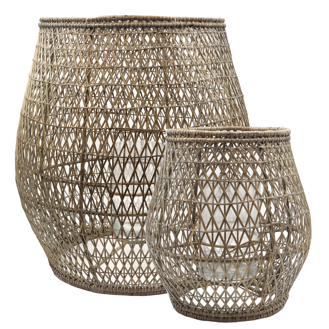 PAVILLION VALENTI LANTERNS SET/2 NATURAL
