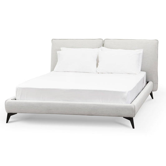 CBD8392 YO FABRIC KING BED PEARL GREY