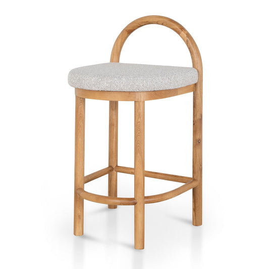 CBS10200 LJ 65CM NATURAL BAR STOOL CLAY GREY
