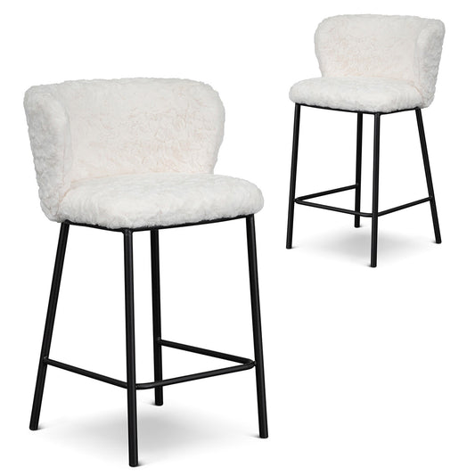 CBS8211 FH 65CM FABRIC BAR STOOL CLOUD FUR (SET OF 2)