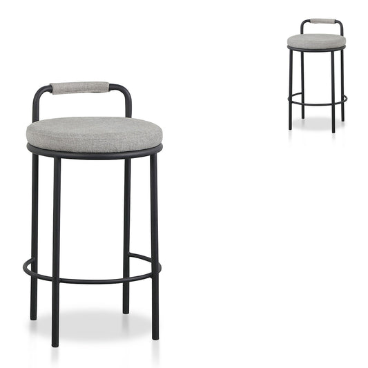 CBS8461 FHX2 65CM BAR STOOL COASTAL LIGHT GREY (SET OF 2)