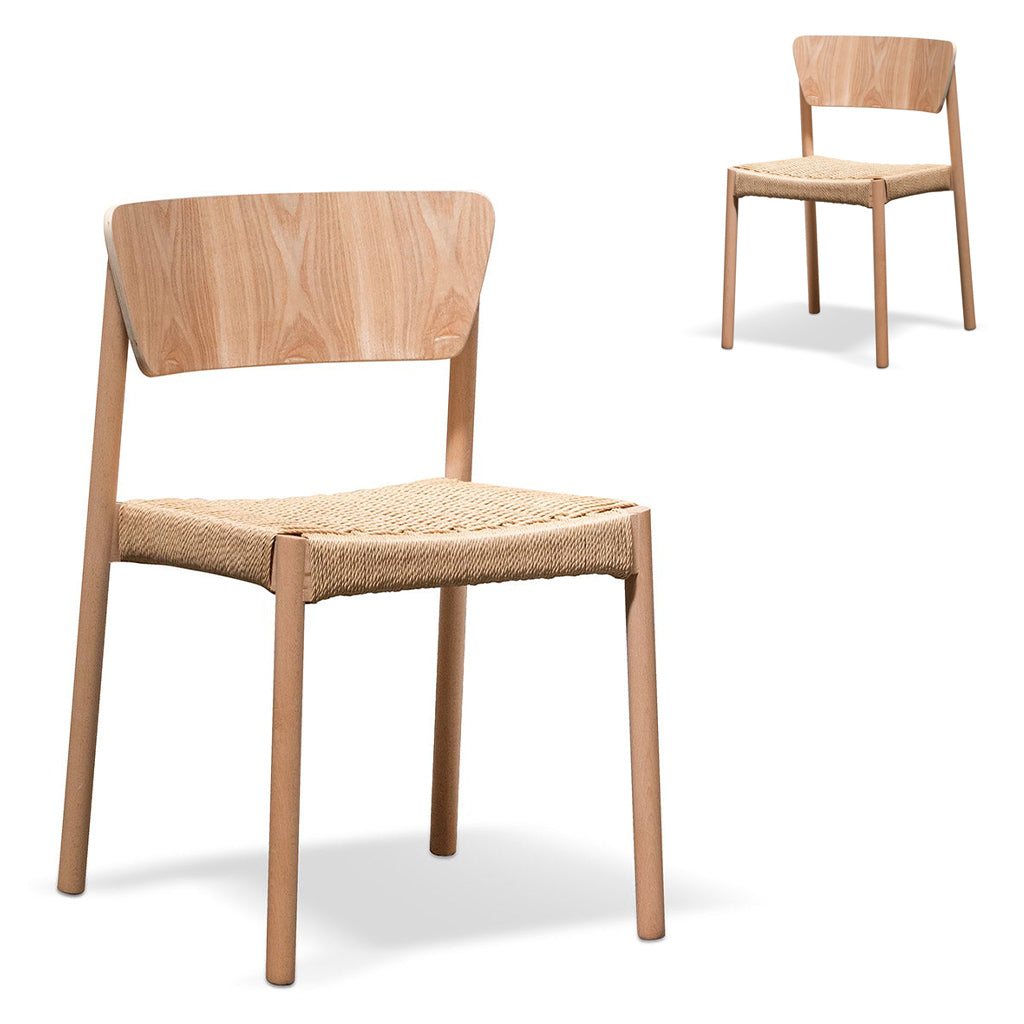 CDC6803 SD ROPE SEAT DINING CHAIR NATURAL (SET OF 2)