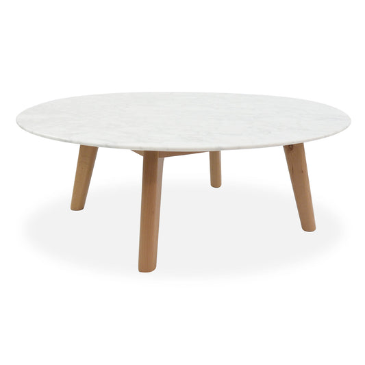 CCF1037 100CM MARBLE ROUND COFFEE TABLE NATURAL