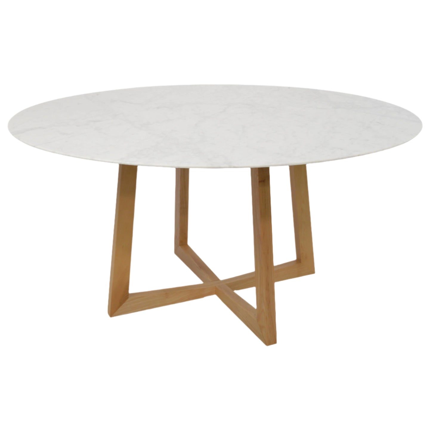 CDT972 1.5M ROUND MARBLE DINING TABLE NATURAL