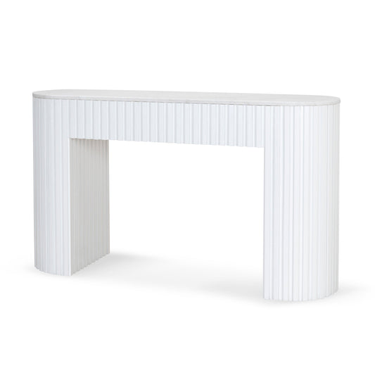 CDT10034 NI 1.5M MARBLE CONSOLE TABLE WHITE