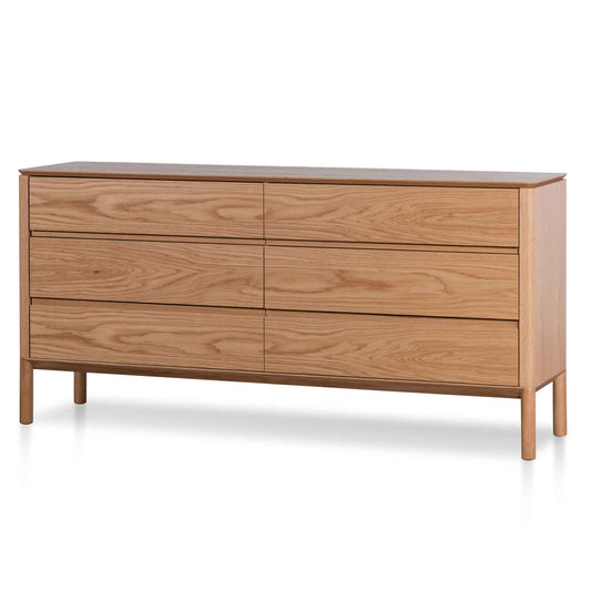 CDT6455 CN 6 DRAWERS WOODEN CHEST NATURAL