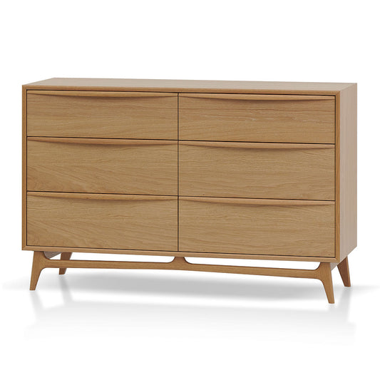 CDT8533 VN 6 DRAWER CHEST NATURAL OAK