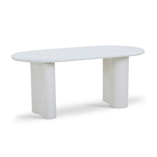 CDT8932 DW 1.8M OVAL DINING TABLE WHITE