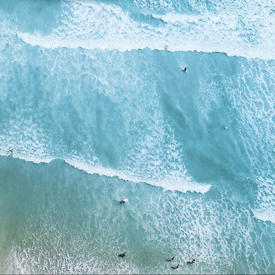 AERIAL SUMMER SEA & WAVES