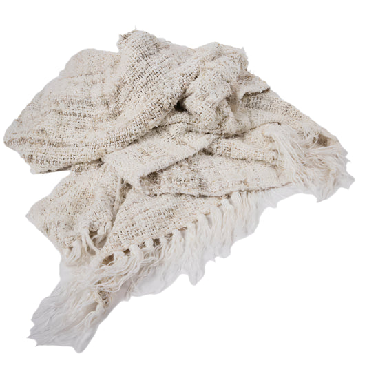 WABI THROW - 100% RECYCLED LINEN IVORY - PRE ORDER