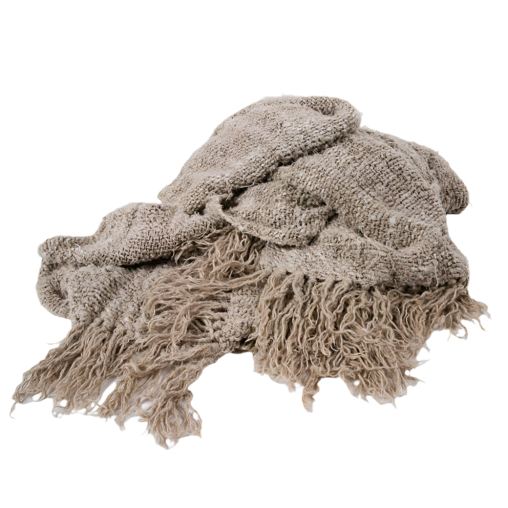WABI THROW - 100% RECYCLED LINEN NATURAL
