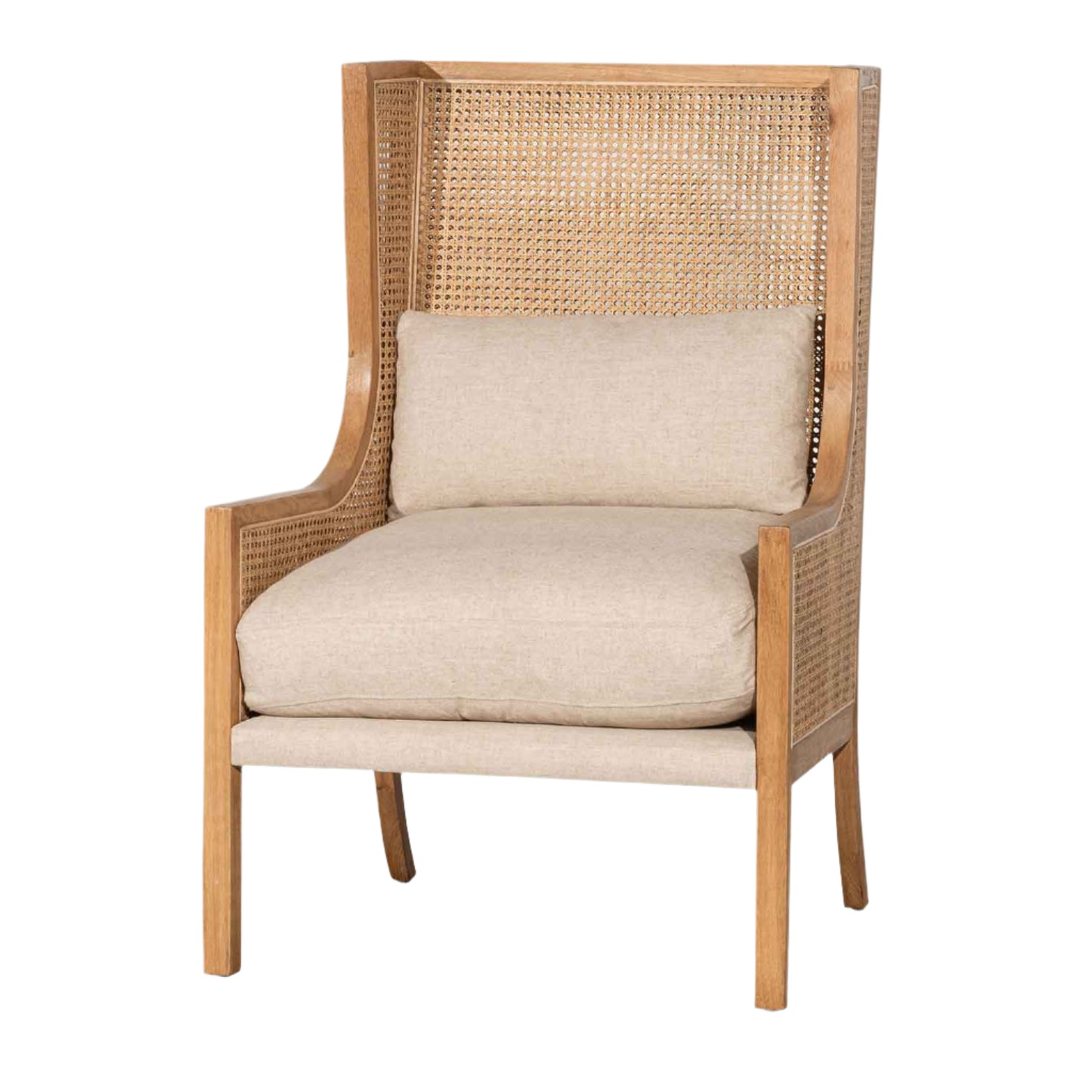 WINGBACK RATTAN ARMCHAIR