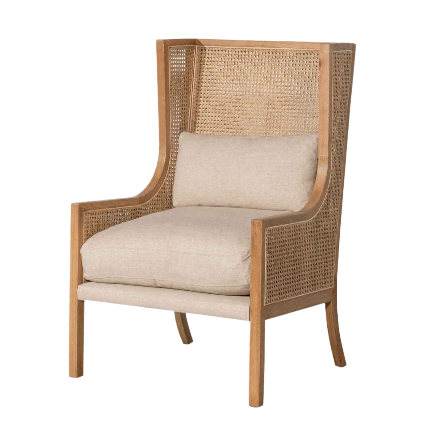 WINGBACK RATTAN ARMCHAIR