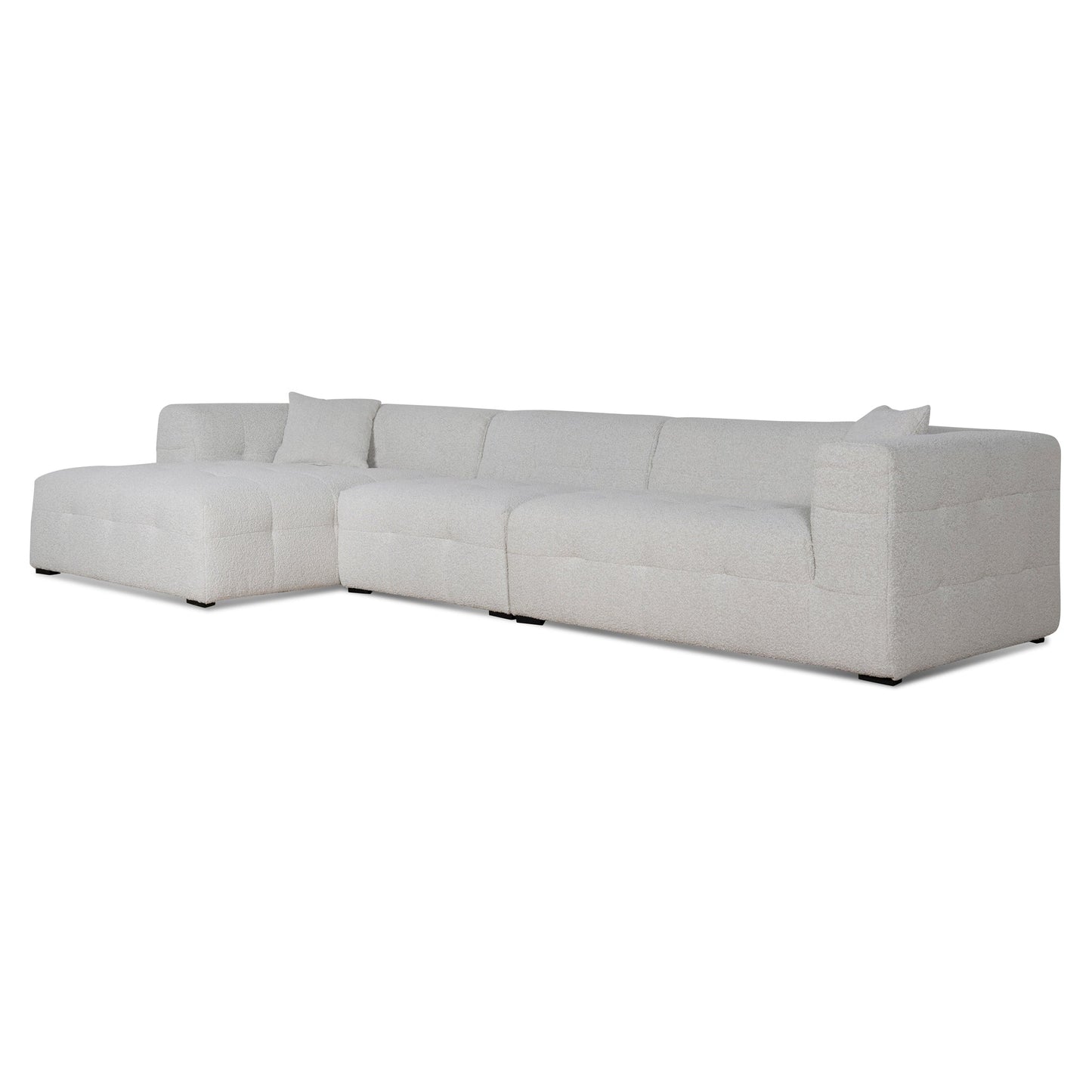 CLC8840 CA 4 SEATER LEFT CHAISE SOFA PEARL BOUCLE