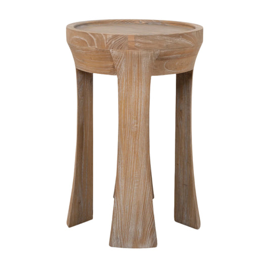 CST10116 NI 34.5CM ROUND SIDE TABLE DARK NATURAL