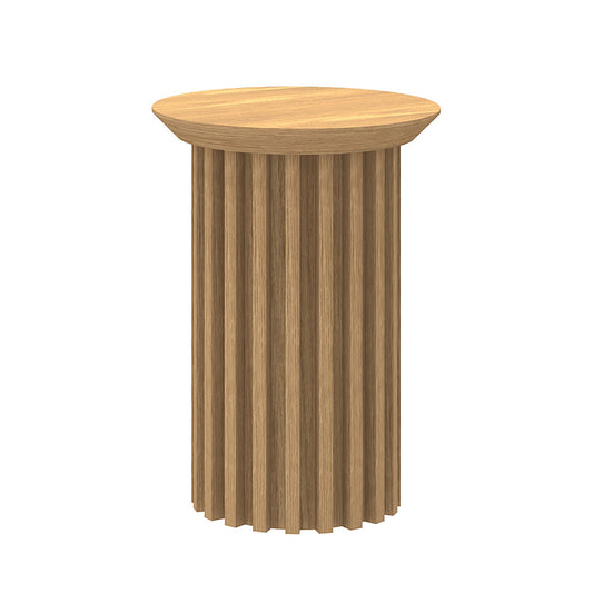 CST8588 CN ROUND SIDE TABLE NATURAL OAK