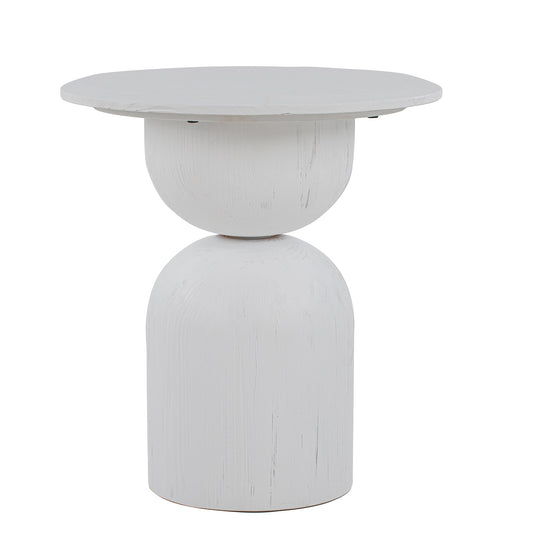 CST8956 NI ROUND SIDE TABLE FULL WHITE