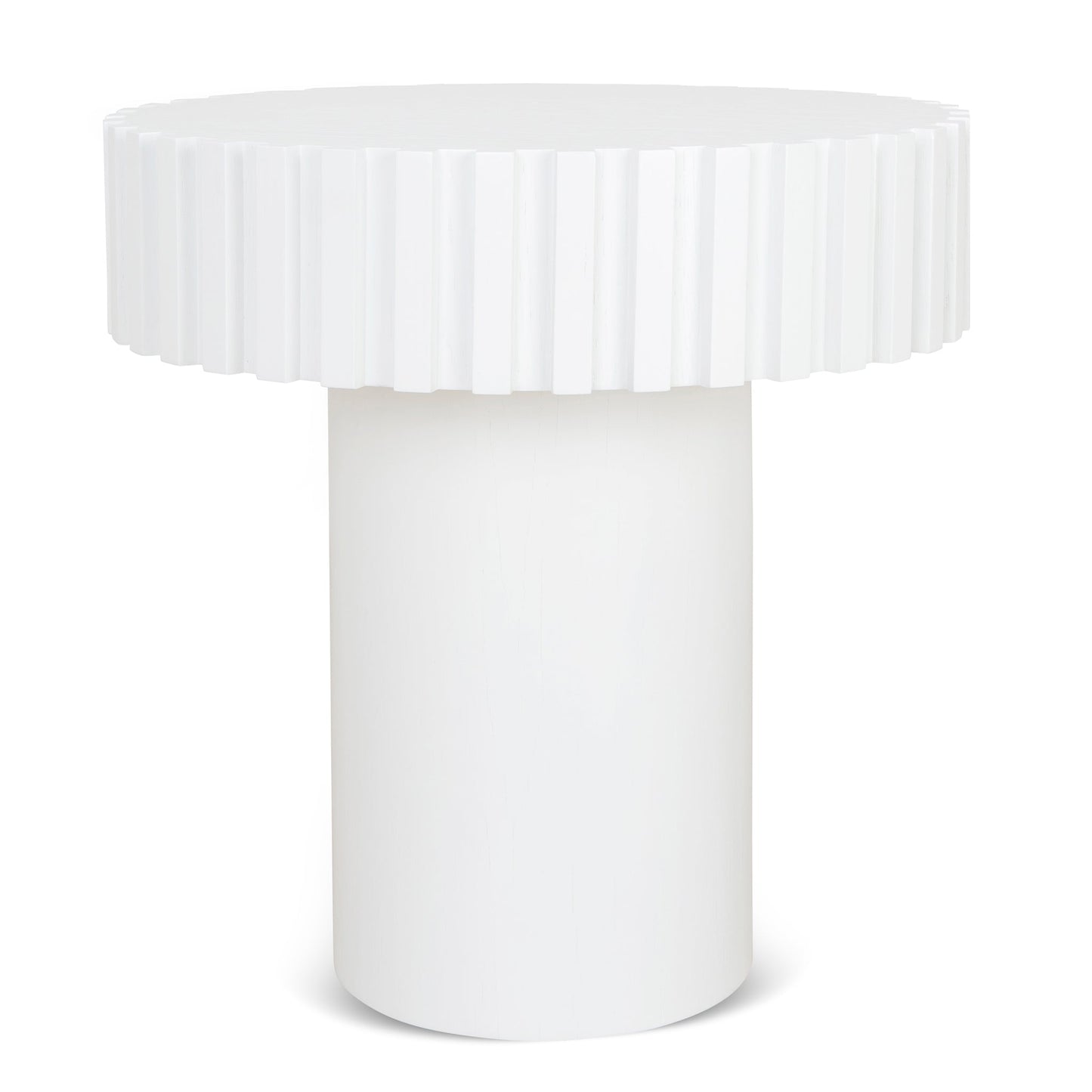 CST8976 CN 50CM ROUND SIDE TABLE FULL WHITE