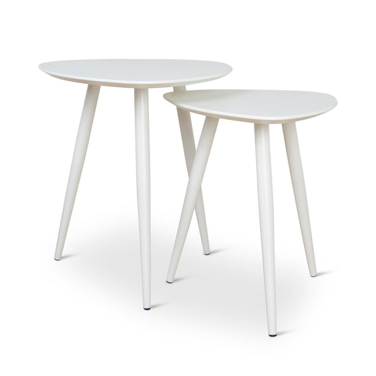 SET OF 2 CST8986 KD SIDE TABLE WHITE