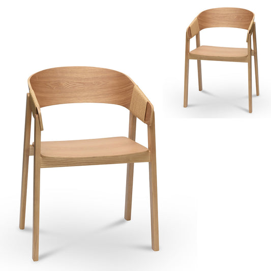 CDC8199 SD RATTAN DINING CHAIR NATURAL (SET OF 2)