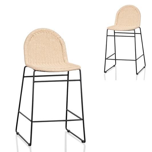 CBS6998 NH 65CM RATTAN BARSTOOL NATURAL SEAT (SET OF 2)