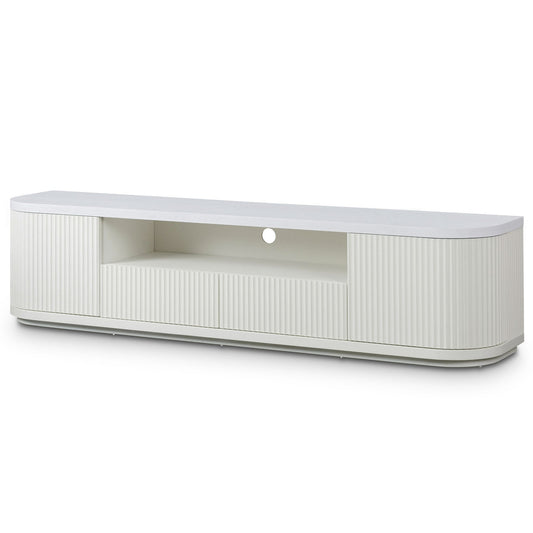 CTV8207 DW 2M VENEER TOP ENTERTAINMENT TV UNIT TWO TONE WHITE