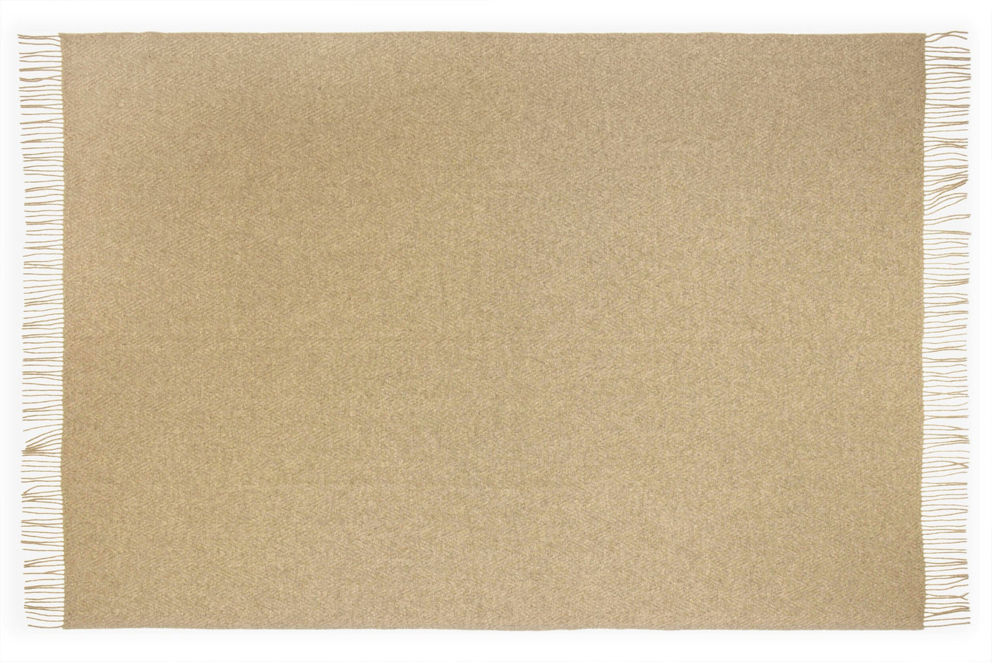 HAMPTON THROW - MERINO WOOL BLEND - CAMEL