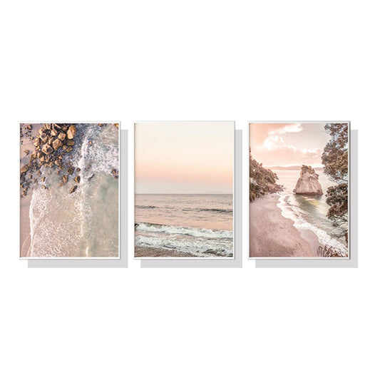 WALL ART 60CMX90CM AMAZING NEWZEALAND 3 SETS WHITE FRAME CANVAS
