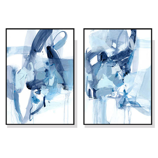 WALL ART 90CMX135CM SATURDAY NIGHT 2 SETS BLACK FRAME CANVAS