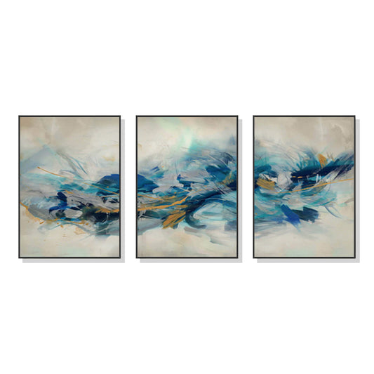 WALL ART 80CMX120CM THE UNIVERSAL 3 SETS BLACK FRAME CANVAS