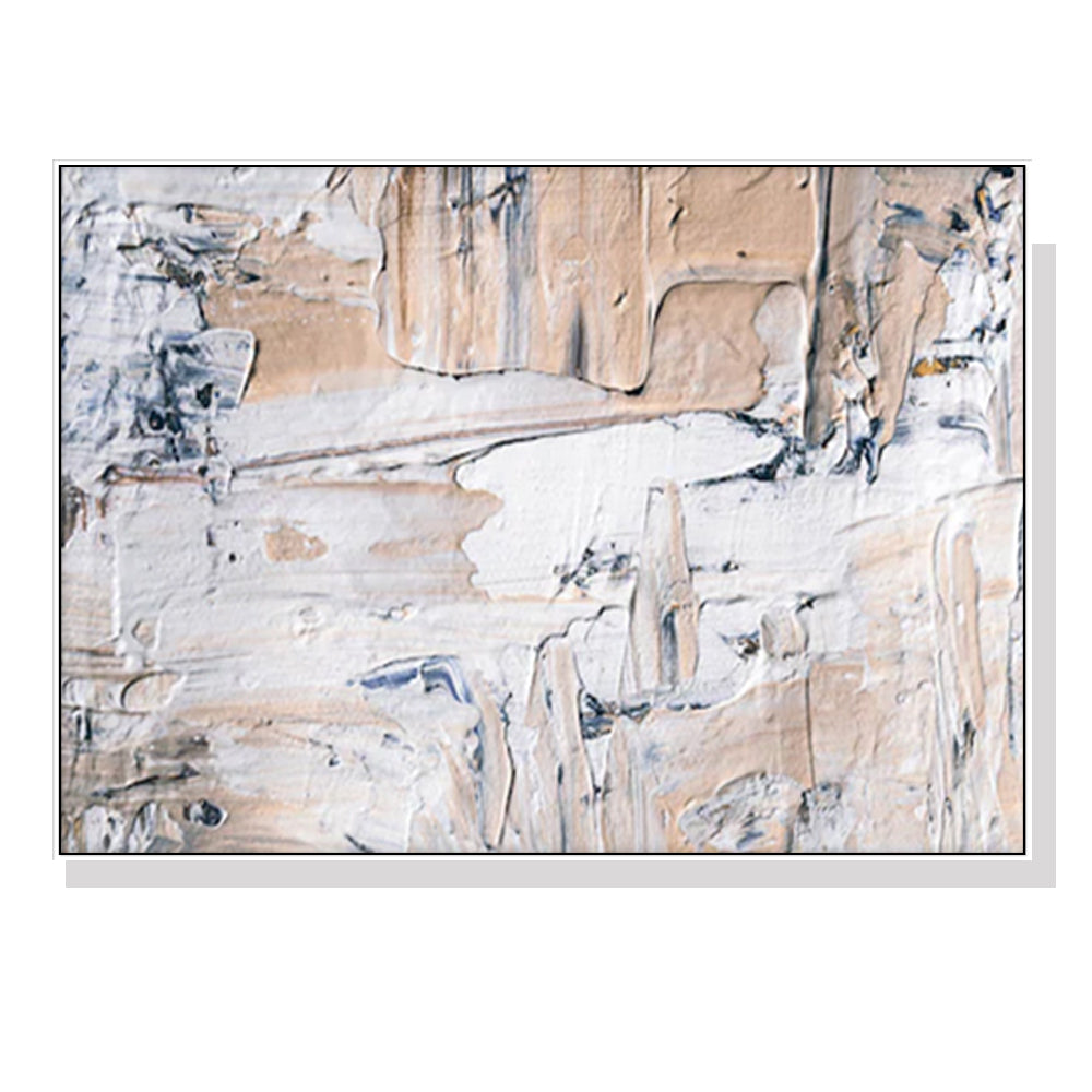 WALL ART 100CMX150CM  MODERN ABSTRACT OIL PAINTING STYLE WHITE FRAME CANVAS