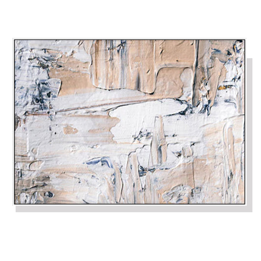 WALL ART 100CMX150CM  MODERN ABSTRACT OIL PAINTING STYLE WHITE FRAME CANVAS