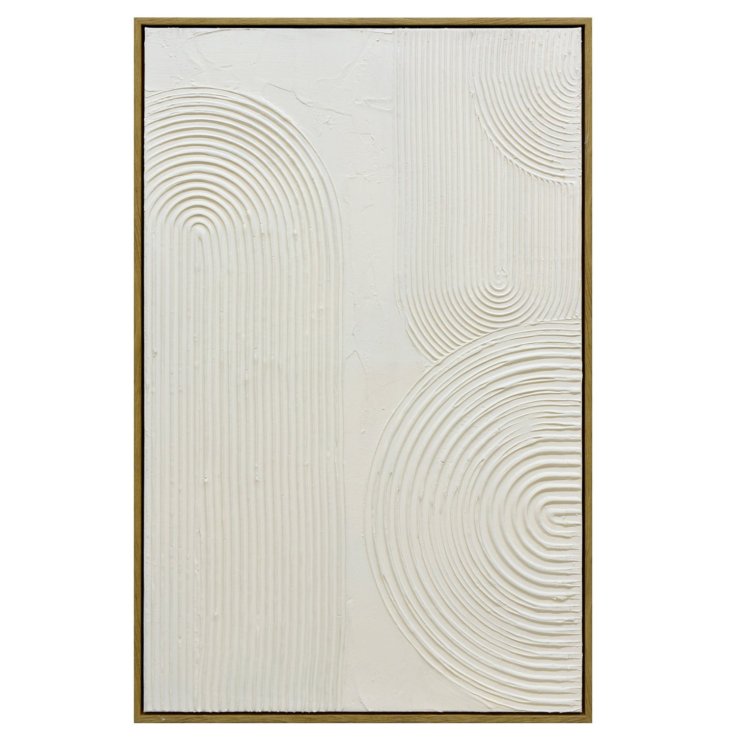 60X90CM EPHEMERAL ECHOES OF CONTINUITY DARK WOOD FRAMED HAND PAINTED CANVAS WALL ART