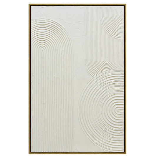 60X90CM EPHEMERAL ECHOES OF CONTINUITY DARK WOOD FRAMED HAND PAINTED CANVAS WALL ART