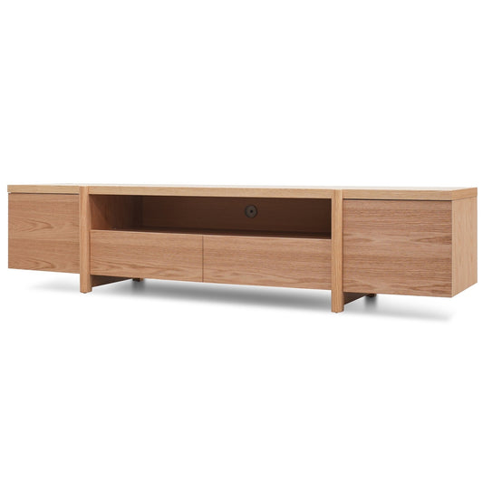 CTV2631 BB 2.1M ENTERTAINMENT TV UNIT LOWLINE FULL NATURAL TIMBER LEGS